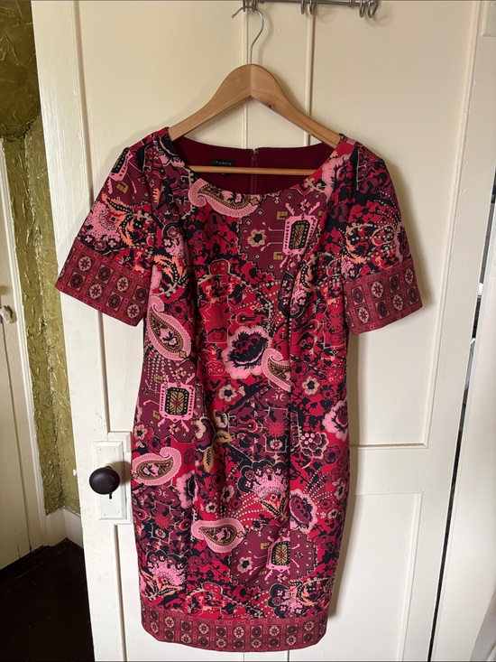 Talbots Dresses & Skirts - Talbots Red and Pink Paisley Shift Dress